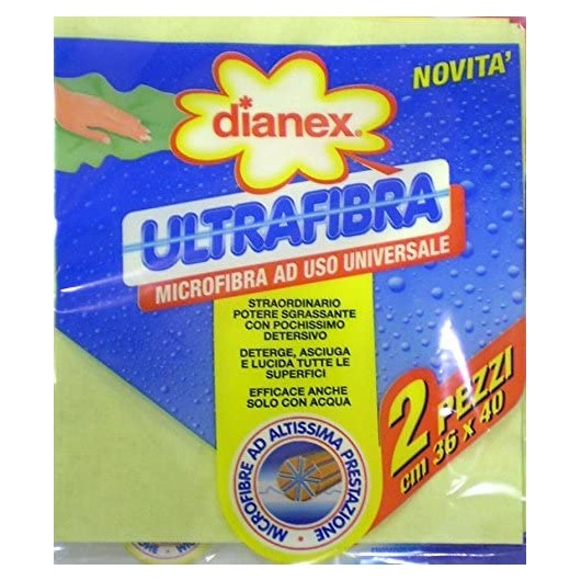 DIANEX ULTRAFIBRA 2PZ.MICROFIBRA AD ALTISSIMA PRESTAZIONE