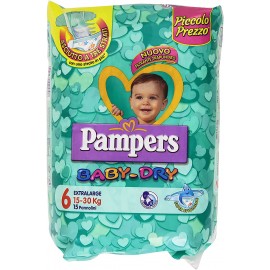 PAMPERS BABY DRY 6 MIS. EXTRALARGE KG.15-30 PZ.15